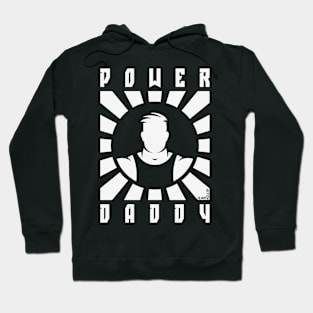 Power Daddy (Dad / Papa / Rays / White) Hoodie